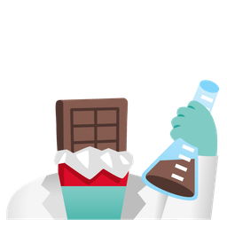 test tube and chocolate bar