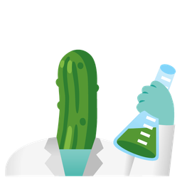 test tube and cucumber