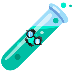 test tube and disguised face