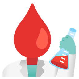 test tube and drop of blood