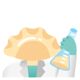 test tube and dumpling