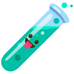 Test tube and Face with tongue