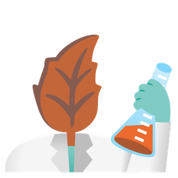 test tube and fallen leaf