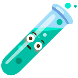 test tube and flushed face