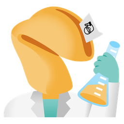 test tube and fortune cookie