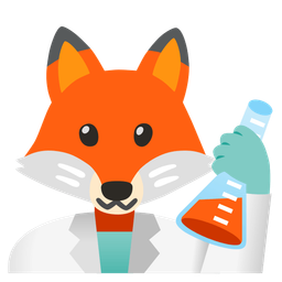 test tube and fox