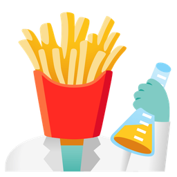 test tube and french fries