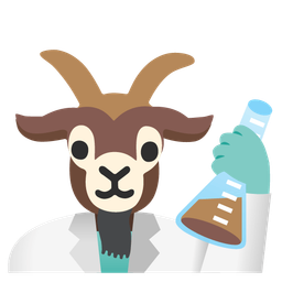test tube and goat