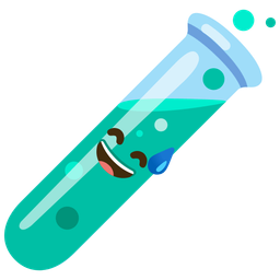 Test tube and Grinning face with sweat