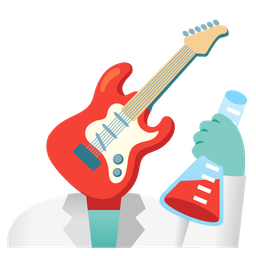 test tube and guitar