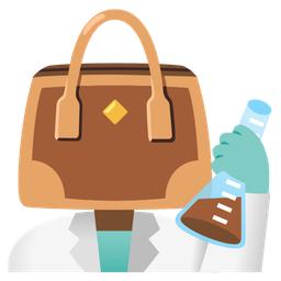 test tube and handbag