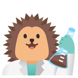 test tube and hedgehog