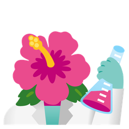 test tube and hibiscus