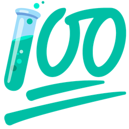 test tube and hundred points