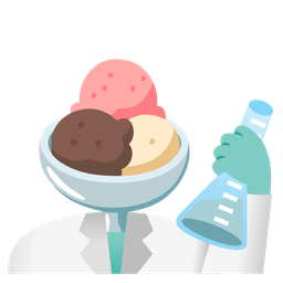 test tube and ice cream