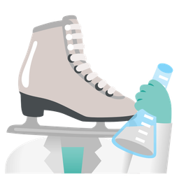 test tube and ice skate