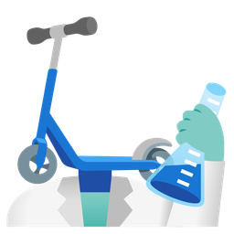 test tube and kick scooter