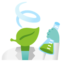 test tube and leaf fluttering in wind