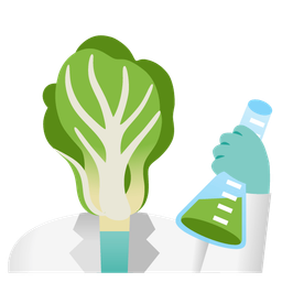 test tube and leafy green