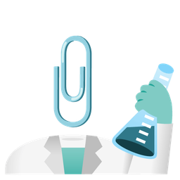 test tube and linked paperclips