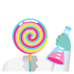 test tube and lollipop