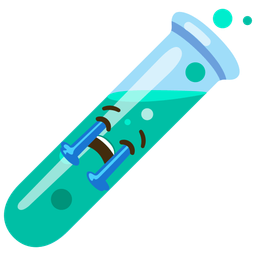 test tube and loudly crying face