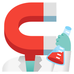 test tube and magnet