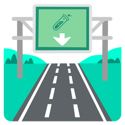 test tube and motorway