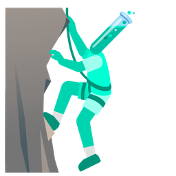 test tube and mountain