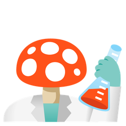 test tube and mushroom