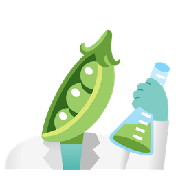 test tube and pea pod