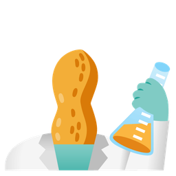 test tube and peanuts