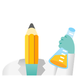 test tube and pencil