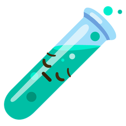 test tube and pensive face