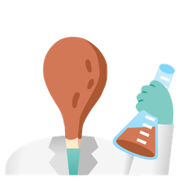 test tube and poultry leg