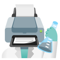 test tube and printer