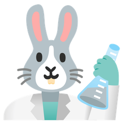 test tube and rabbit face