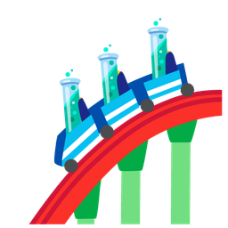 test tube and roller coaster