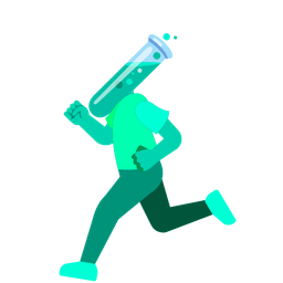 test tube and running shoe