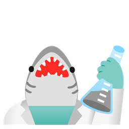test tube and shark