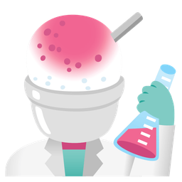 test tube and shaved ice