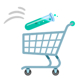 test tube and shopping cart