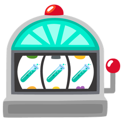 test tube and slot machine