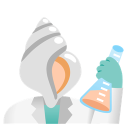 test tube and spiral shell