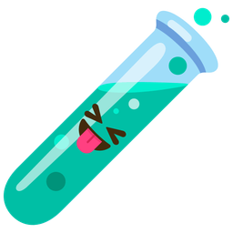 Test tube and Squinting face with tongue
