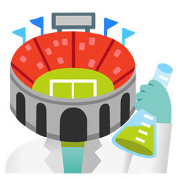 test tube and stadium