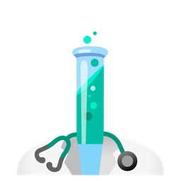 test tube and stethoscope
