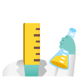 test tube and straight ruler