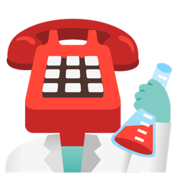 test tube and telephone