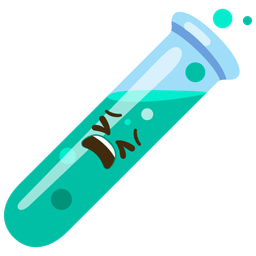 test tube and tired face